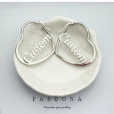 Customize Heart Shape Earrings